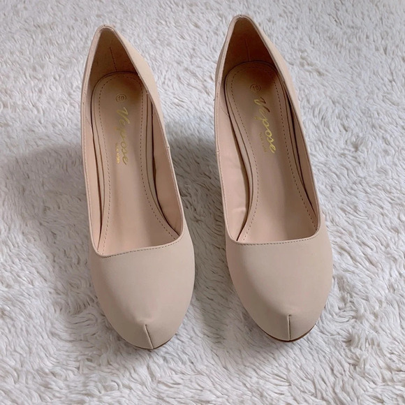 Vepose New York nude seam toe heels size 10 - Picture 1 of 10